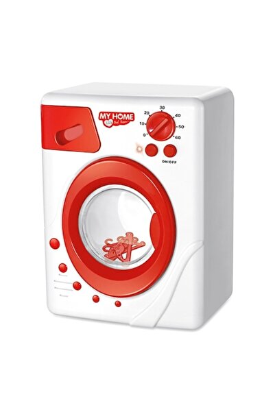 OEM Mașină de spălat de jucărie cu umerașe, sunete realiste, 19 cm, baterii i...