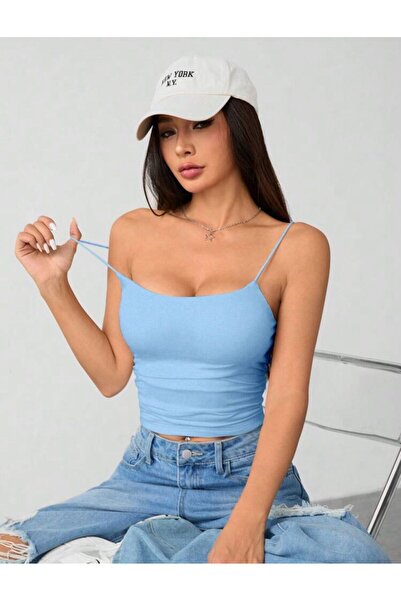 02Lady Fashion Γυναικεία πλεκτή μπλούζα με λουράκι