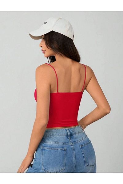 sportiness Women's Rope Strap Knitted Body Blouse