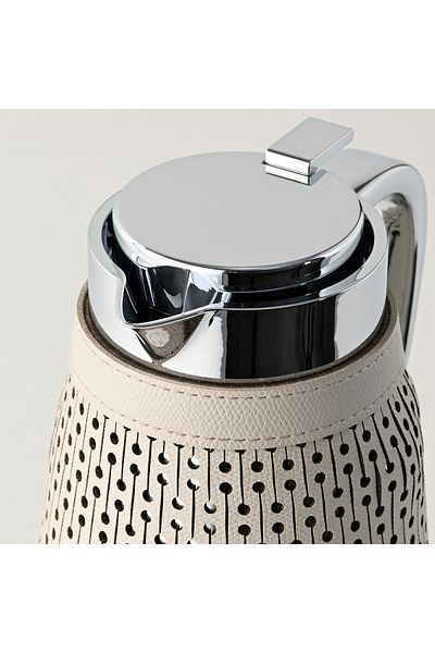 Dallaty 1L stainless steel vacuum flask silver & beige