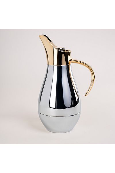 Dallaty steel vacuum flask chrome/gold 1L