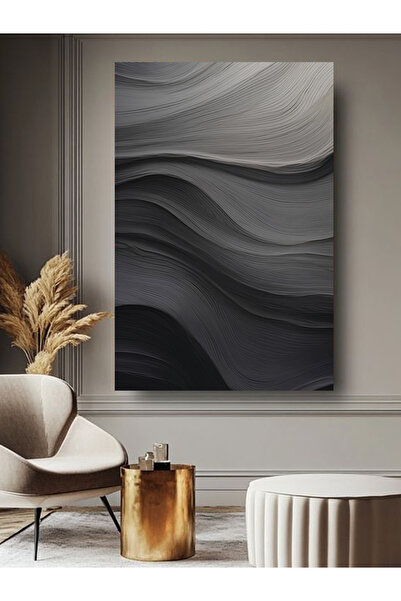 ESLEM GRİ KOYU YEŞİL DESEN - MODERN KANVAS TABLO