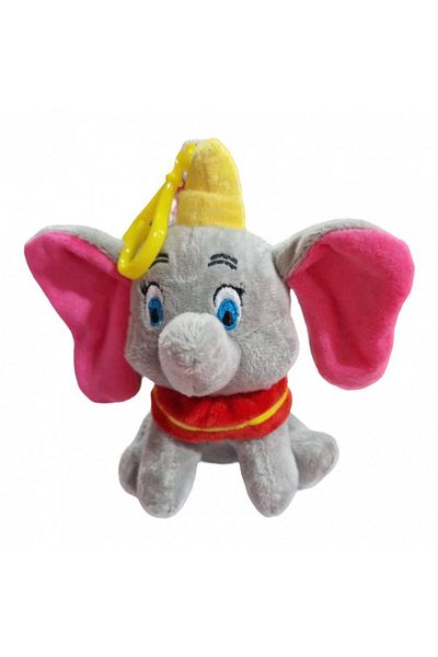 OEM Plush Toy Keychain, Dumbo Elephant, 15 cm, Grey