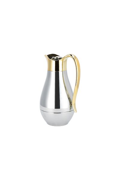 Dallaty steel vacuum flask chrome/gold 1L