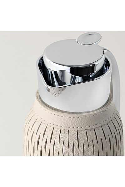 Dallaty 1.2L stainless steel vacuum flask silver & beige