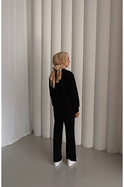 b buhari bykoc Oversized Two-Thread Fabric Tracksuit with Hem Detail and Slit Detail