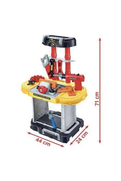 OEM Tool Set Toy Trolley, Small Engineer, Functional Drill, 20 Pieces, 71 cm Height