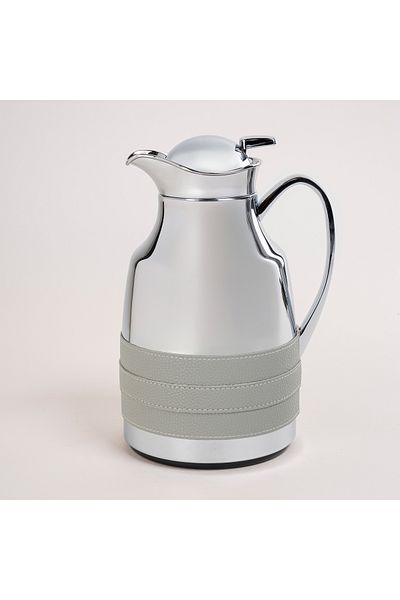 Dallaty steel vacuum flask leather grey 1L