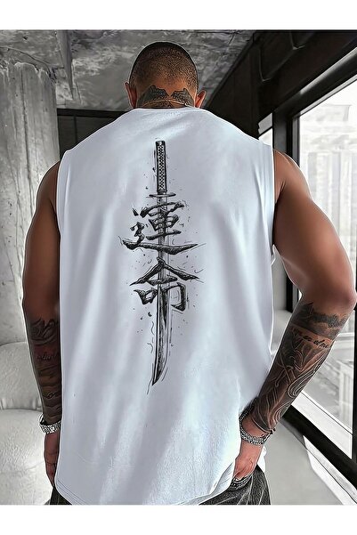 cc collection Tricou supradimensionat fără mâneci pentru bărbați, cu imprimeu...