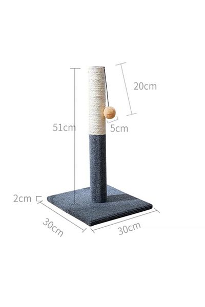TRADE BAY Cat Scratching Post Grey, Size 30cm*30cm*53cm