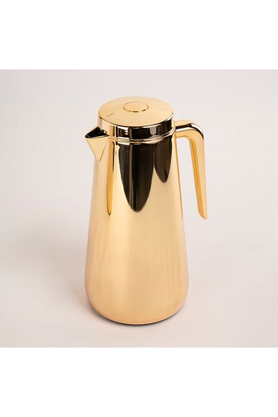 Dallaty set of 2 steel vacuum flask gold 1.0L and 1..3L