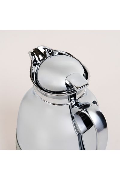 Dallaty steel vacuum flask leather grey 1L