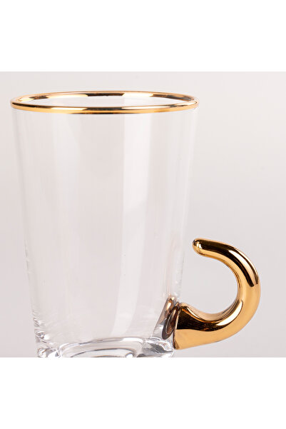 Dallaty white porcelain and glass Tea and coffee cups set 18 pcs