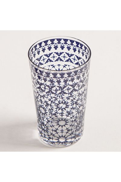 Dallaty Bahja blue glass 6 pcs tea cup set