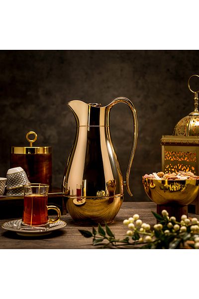 Dallaty steel vacuum flask gold 1L