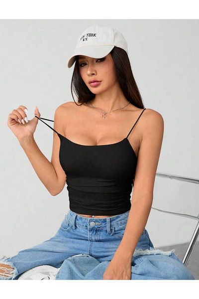 sportiness Women's Rope Strap Knitted Body Blouse