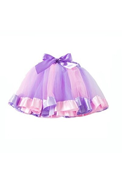 OEM Fustă din tul curcubeu, tutu în culori pastelate, vârste 3-6 ani