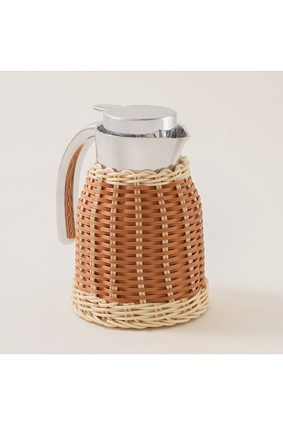 Dallaty vacuum flask 0.8L rattan brown