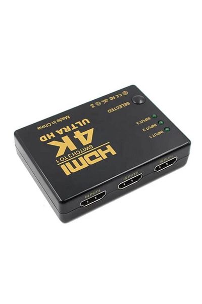 OEM Splitter HDMI 1x3, 4K Ultra HD, Telecomandă, Două Moduri de Funcționare, Negru