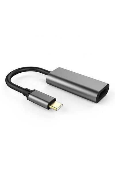 OEM Adaptor Converter HDMI to Type-C, 4K, Ultra HD, 30 Hz, 19 cm, Plug & Play, Gray