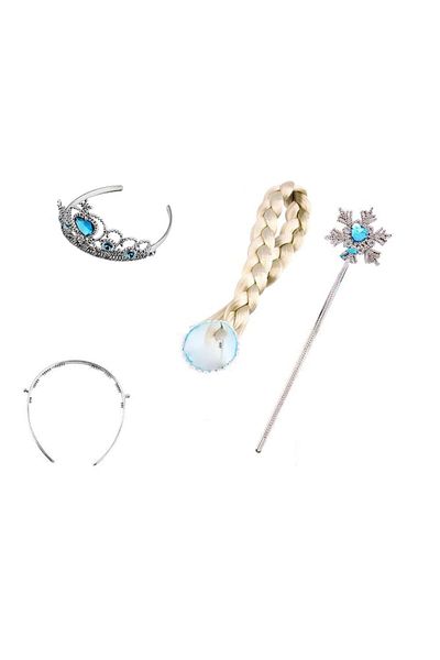 OEM Set accesorii Elsa Frozen, 3 piese, albastru deschis