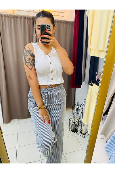 TUBA TOPTAŞ Striped Waterway Summer Trousers