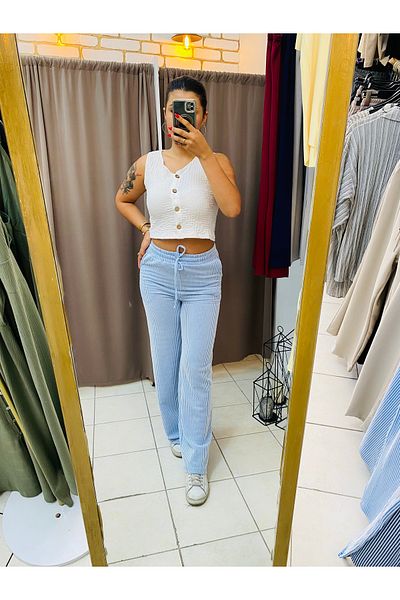 TUBA TOPTAŞ Striped Waterway Summer Trousers