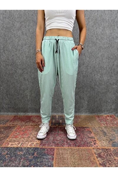 FıttingRoom Patterned Trousers with Elastic Waist