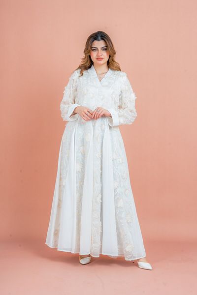 IKKXA Floral Aura Embroidered Jalabiya
