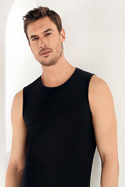 Şahinler Men's Zero Sleeve Closed Collar Cotton Lycra Undershirt