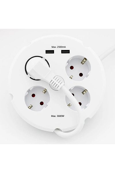 OEM Power Strip with 4 Sockets and 2 USB Ports