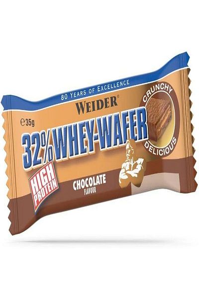 Weider Chocolate 35g Whey Wafer Bar - Pack of 12X35 Bars