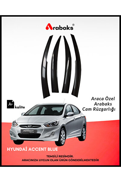Arabaks Hyundai Accent Blue Cam Rüzgarlığı 4’lü Takım (MUGEN TİP, DAYANIKLI M...