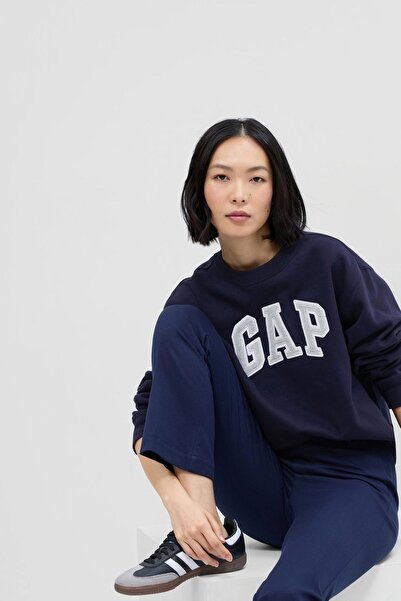 GAP Hanorac din lână cu logo Crew Neck