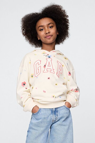 GAP Kız Çocuk | Logo Relaxed Fransız Havlu Kumaşı Sweatshirt