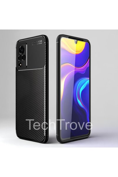 TechTrove حافظة لهاتف Vivo V21 مع حماية للكاميرا وممتصة للصدمات من ألياف الكر...