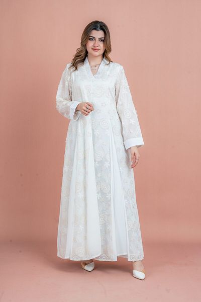 IKKXA Floral Aura Embroidered Jalabiya