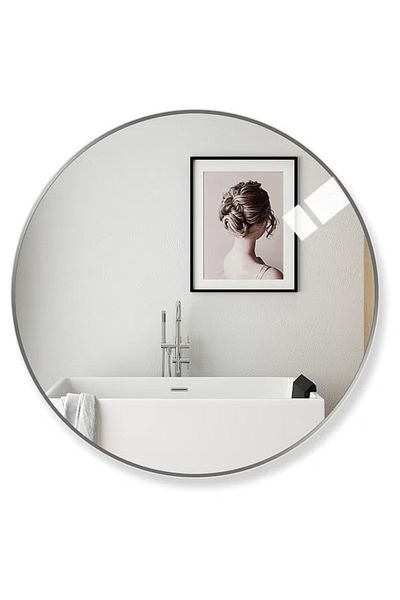 Gerenic Round Wall Mirror with Aluminum Metal Frame for Living Room, Entryway, Vanity, Bathroom