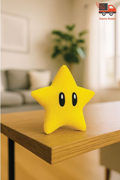 expres hediye Mario Super Star, Mario's Star, Invincibility Star, Starman Mario