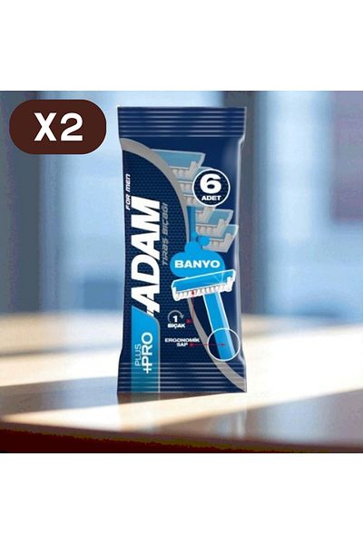 Adam Shaving Razor Bathroom Single Blade 6 X 2 Pcs