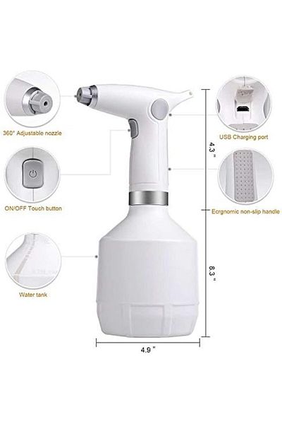 Generic Dorzu airchr Automatic Spray Bottle Electric Watering Can Adjustable Water Sprayer Mist to Straight