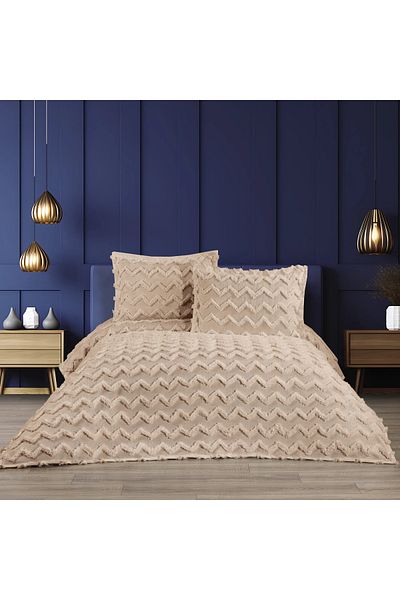 femmhome Premium Pompom Luxury Pique Set - Bedspread Double Bohemian Triangle