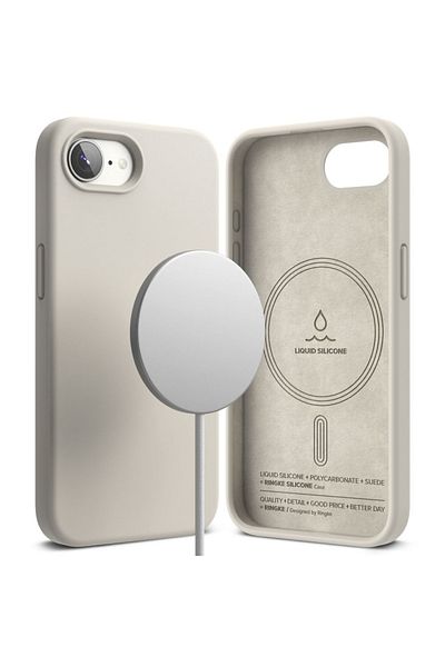Ringke IPhone 16e Case - Silicone Magnetic MagSafe - Stone
