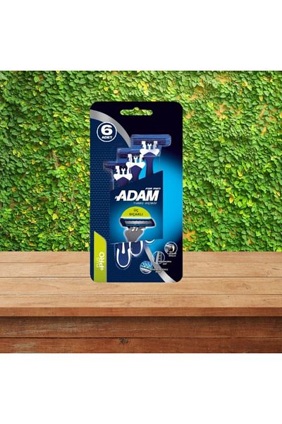 Adam Shaving Razor Three Blades Set of 6