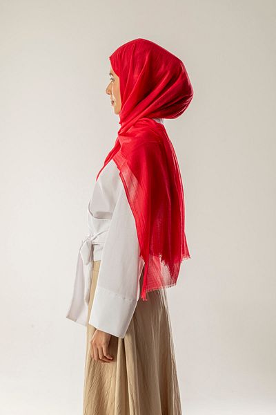 FLEUR SOİE Cotton Shal Coral