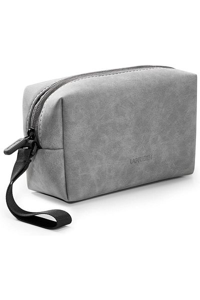 Ugreen Hard Drive Bag, Digital Storage Leather Bag, Electronic Accessories Gadget Organizer Case