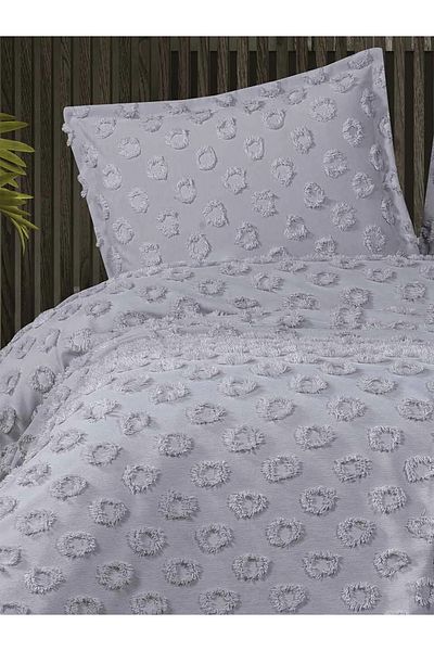 femmhome Premium Pompom Luxury Pique Set - Bedspread Double Bohemian Circle