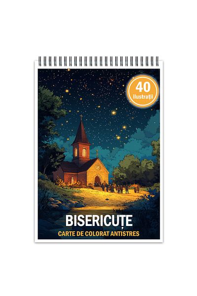 Legendary Gifts Anti-stress coloring book, 40 Church illustrations, 86 pages