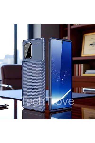 TechTrove Samsung Galaxy A91 / S10 Lite Kılıf Kamera Korumalı Darbe Emici Kar...