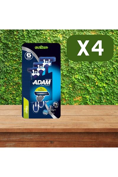 Adam Shaving Razor Three Blades 6Pcs X 4Pcs